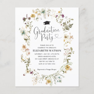Budget Boho Wildflower Floral Graduation Party