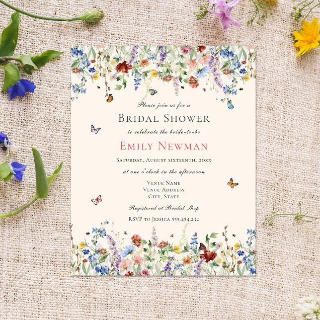 Budget Boho Wildflowers Butterflies Bridal Shower (Creator Uploaded)