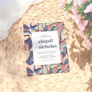 Budget Bold Colourful Abstract Floral Retro Weddin