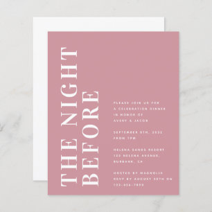 Budget Bold Modern Rehearsal Dinner Invitation