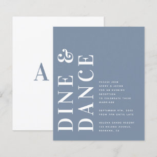 Budget Bold Modern Wedding Reception Invitation