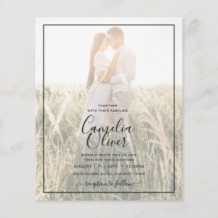 BUDGET Bondi Blue Monochrome Wedding Flyer