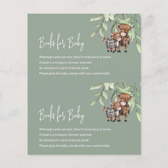 Budget Books for Baby Cow Greenery 2 in 1 (Front)