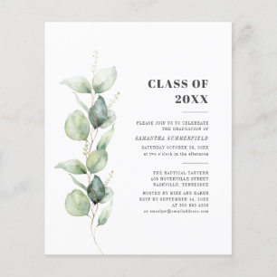 Budget Botanical Eucalyptus Graduation 2022 Party