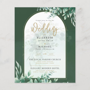 Budget Botanical Eucalyptus Wedding INVITE