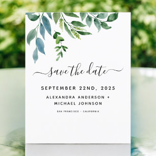 Budget Botanical Greenery Wedding Invitation