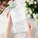 Budget Botanical Greenery Wedding RSVP All In One Invitation<br><div class="desc">Budget Green Herbs - Greenery Foliage Watercolor Spring Wedding Elegant and Modern RSVP Invitations on White background - includes beautiful and elegant script typography with modern botanical leaves and greenery for the special Wedding day celebration.</div>