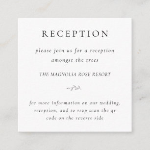 Budget Botanical Reception Info Enclosure Card