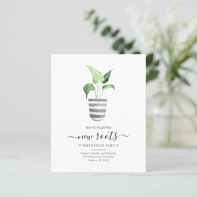 Budget Botanical We've Moved Moving Announcement (Standing Front)