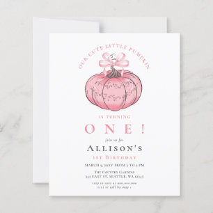 Budget Bow Pink Pumpkin Girl Fall Birthday 