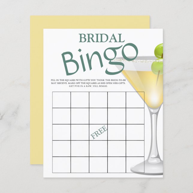 Budget Bridal Bingo Bridal Game Invitation (Front/Back)