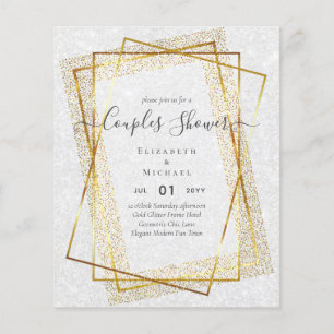 BUDGET Bridal COUPLES Shower Gold Geometric Frame Flyer