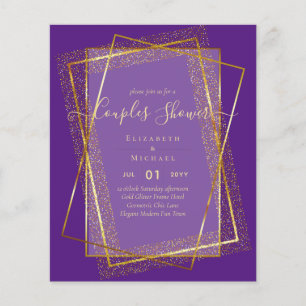 BUDGET Bridal COUPLES Shower Gold Geometric Frame Flyer