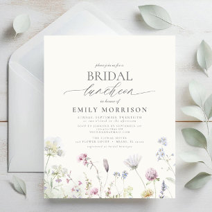 Budget Bridal Luncheon Wildflower Invitation