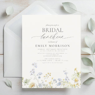 Budget Bridal Luncheon Wildflower Invitation Flyer