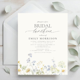 Budget Bridal Luncheon Wildflower Invitation  Flyer