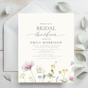Budget Bridal Luncheon Wildflower Invitation  Flyer