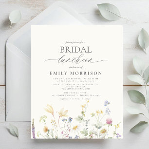 Budget Bridal Luncheon Wildflower Invitation  Flyer