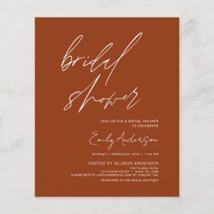 Budget Bridal Shower Burnt Orange Terracotta