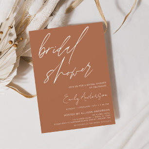 Budget Bridal Shower Burnt Orange Terracotta