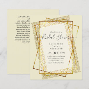 BUDGET BRIDAL SHOWER Glamour Gold Glitter look chi