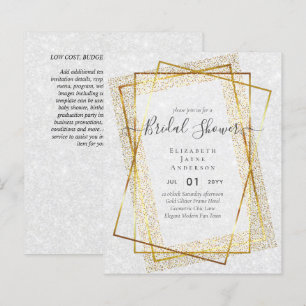 BUDGET BRIDAL SHOWER Glamour Gold Glitter look chi
