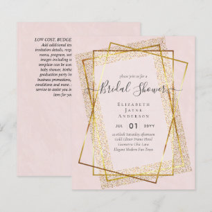 BUDGET BRIDAL SHOWER Glamour Gold Glitter look chi