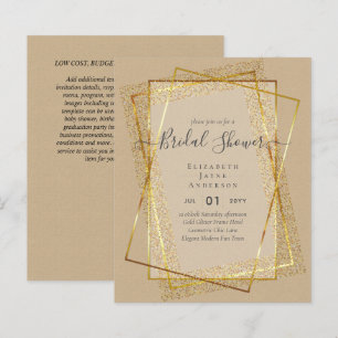 BUDGET BRIDAL SHOWER Glamour Gold Glitter look chi
