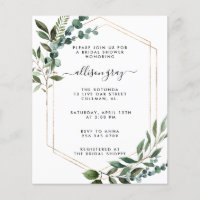 Budget Bridal Shower Invitation Flyer