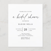 Budget Bridal Shower Invitation