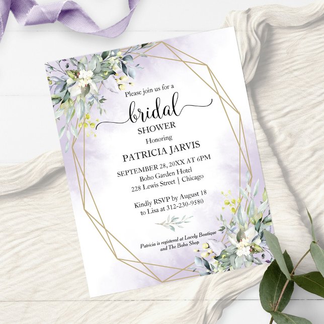 Budget Bridal Shower Invitations Greenery (Creator Uploaded)