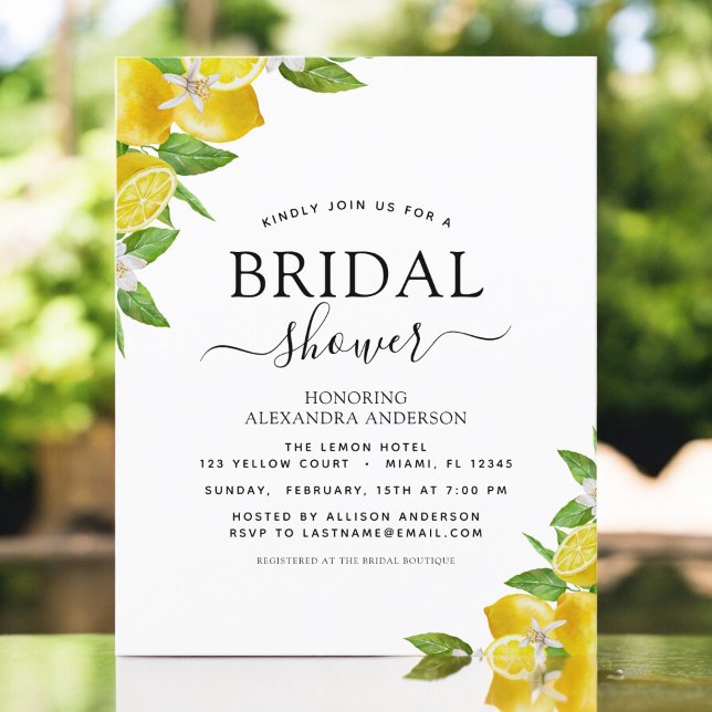 Budget Bridal Shower Lemon Citrus Invitations (Creator Uploaded)