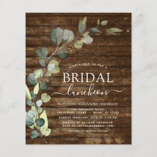 Budget Bridal Shower Luncheon Greenery Eucalyptus