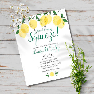 Budget Bridal Shower Main Squeeze Lemon Invitation