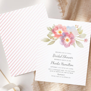 Budget Bridal Shower Modern Floral Invitation