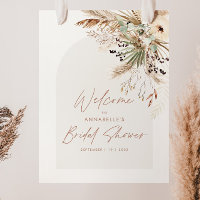 Budget bridal shower pampas grass modern elegant