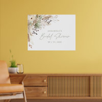 Budget Bridal shower pampas grass modern elegant