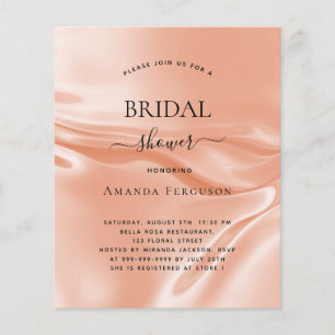 Budget bridal shower rose gold satin silk