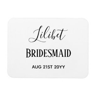 BUDGET Bridesmaid Bridal Party Gifts Black White Magnet