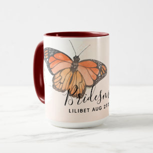 BUDGET Bridesmaid Bridal Party Gifts BUTTERFLIES Mug