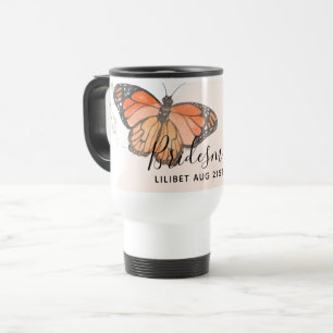 BUDGET Bridesmaid Bridal Party Gifts BUTTERFLIES Travel Mug