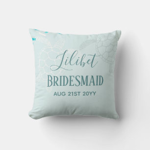 BUDGET Bridesmaid Bridal Party Gifts SEA TURTLES Cushion