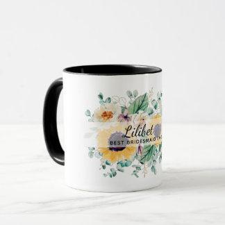BUDGET Bridesmaid Bridal Party Gifts SUNFLOWERS Mug