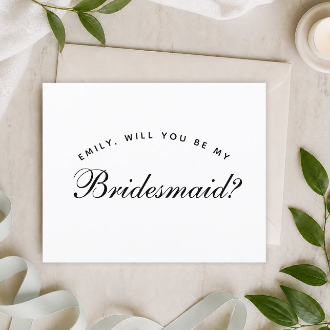 Budget Bridesmaid Proposal Simple Minimalist  (Creator Uploaded)