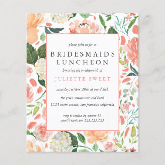 BUDGET Bridesmaids Luncheon Colourful florals