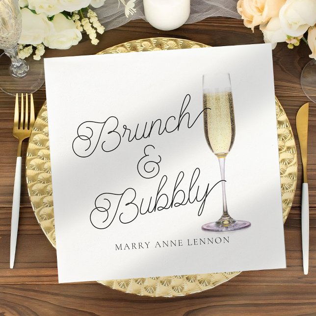 Budget Brunch and Bubbly Cocktail Napkins (Creator Uploaded)