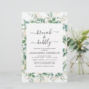 Budget Brunch & Bubbly Bridal Shower Invitations