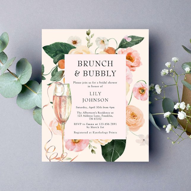 Budget Brunch & Bubbly Floral Bridal Shower (Creator Uploaded)