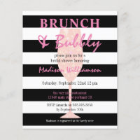 Budget Brunch & Bubbly Pink Glitter Bridal Shower
