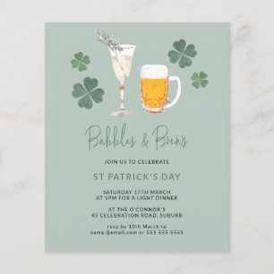 Budget Bubbles & Brews St Patricks Day Party